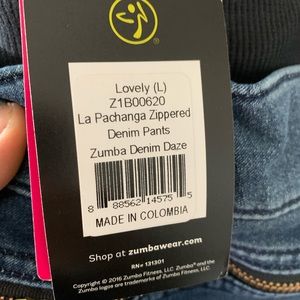 Zippered denim pants